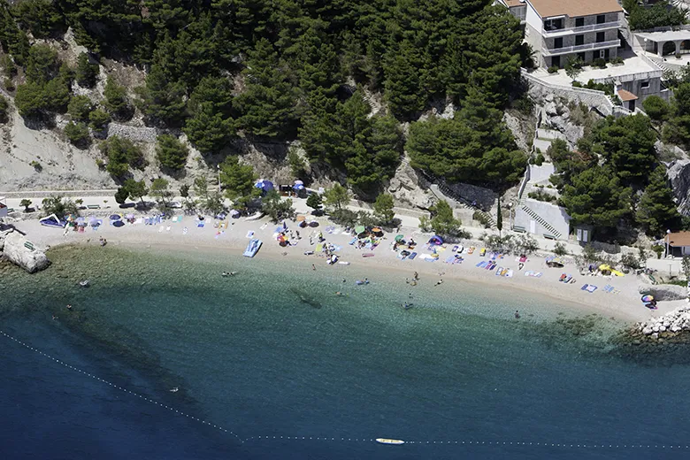beach Brela - aerial view