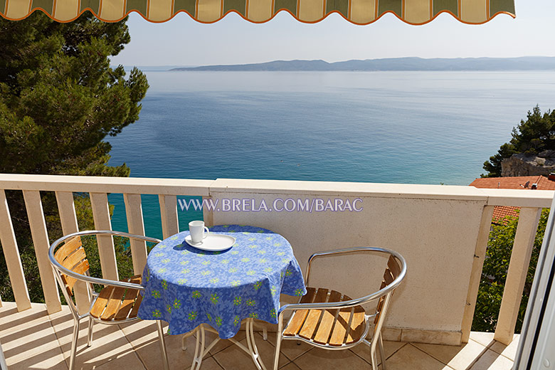 apartments Bara�, Brela - balcony with sea view