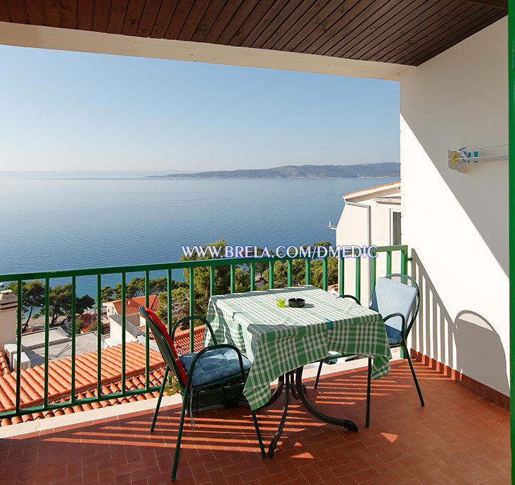 apartments Medi�, Brela - balcony with sea view