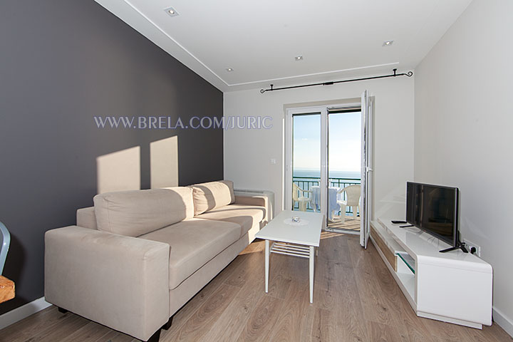 Apartments Juri�, Brela Soline - Wohnzimmer