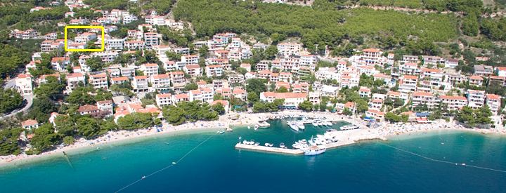 Brela Soline from air