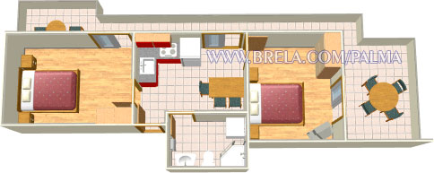 Apartments Palma, Brela - plan