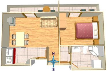 Apartments Palma, Brela - apartment's plan