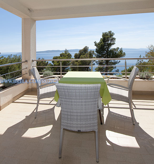 apartments Ru�ica �ami�, Brela - sea view from apartment balcony