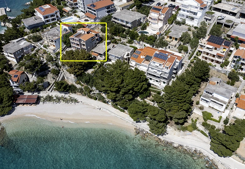 beach Brela Šćit aerial view