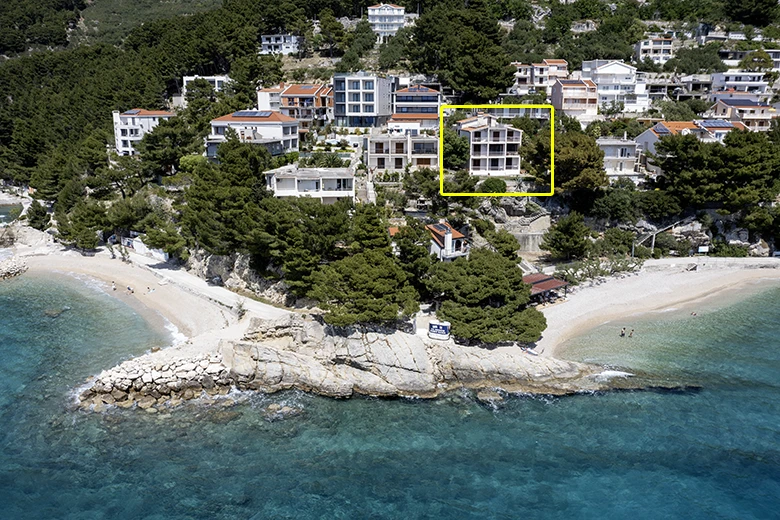 beach Brela Šćit aerial view