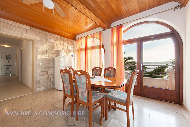 apartments Jure &Scaron;o&scaron;ić, Brela - dining room with sea view