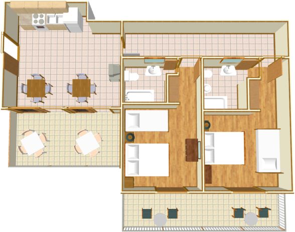 apartments Jure &Scaron;o&scaron;ić, Brela - plan