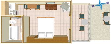 apartments Jure &Scaron;o&scaron;ić, Brela - plan
