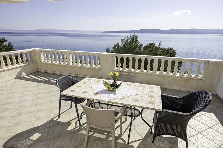 Apartments Villa kapetan Jure, Brela - terrace with panoramic sea view