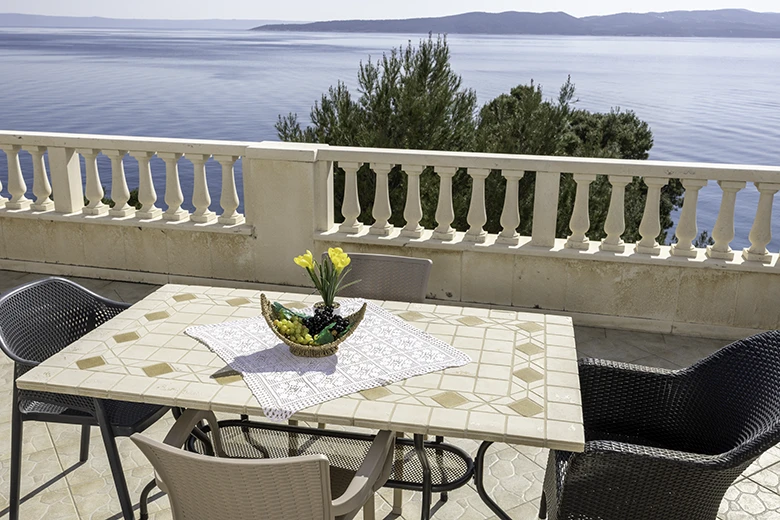 Apartments Villa kapetan Jure, Brela - terrace with panoramic sea view