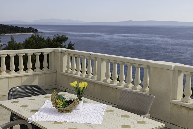 Apartments Villa kapetan Jure, Brela - terrace with panoramic sea view