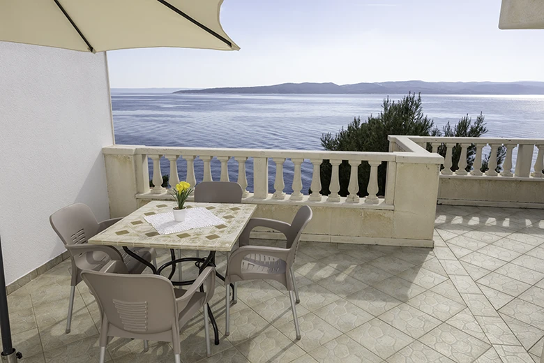 Apartments Villa kapetan Jure, Brela - terrace with panoramic sea view