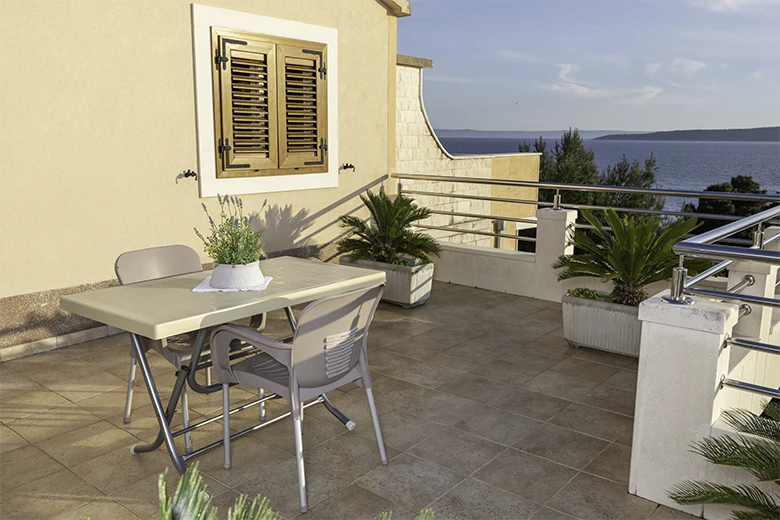 Apartments Villa kapetan Jure, Brela - terrace with panoramic sea view