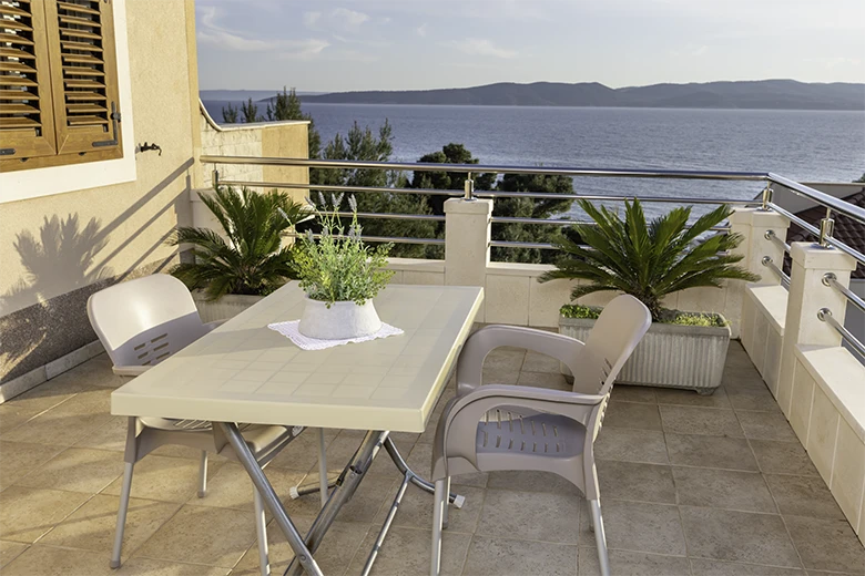 Apartments Villa kapetan Jure, Brela - terrace with panoramic sea view
