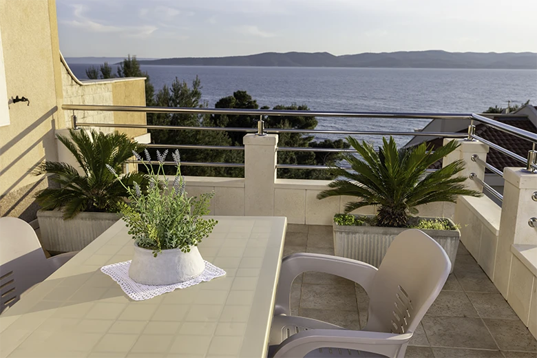 Apartments Villa kapetan Jure, Brela - terrace with panoramic sea view