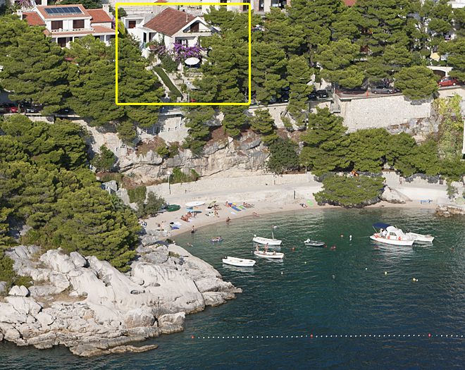 Brela Podra�e, apartments Mirjana - aerial position