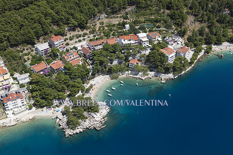Brela beach Podra�e - aerial view
